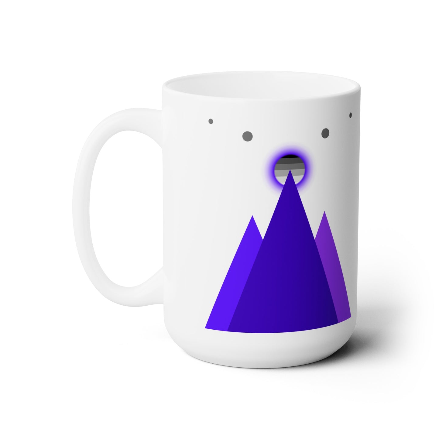 "mountains of the moon" mug (in purples and blues)