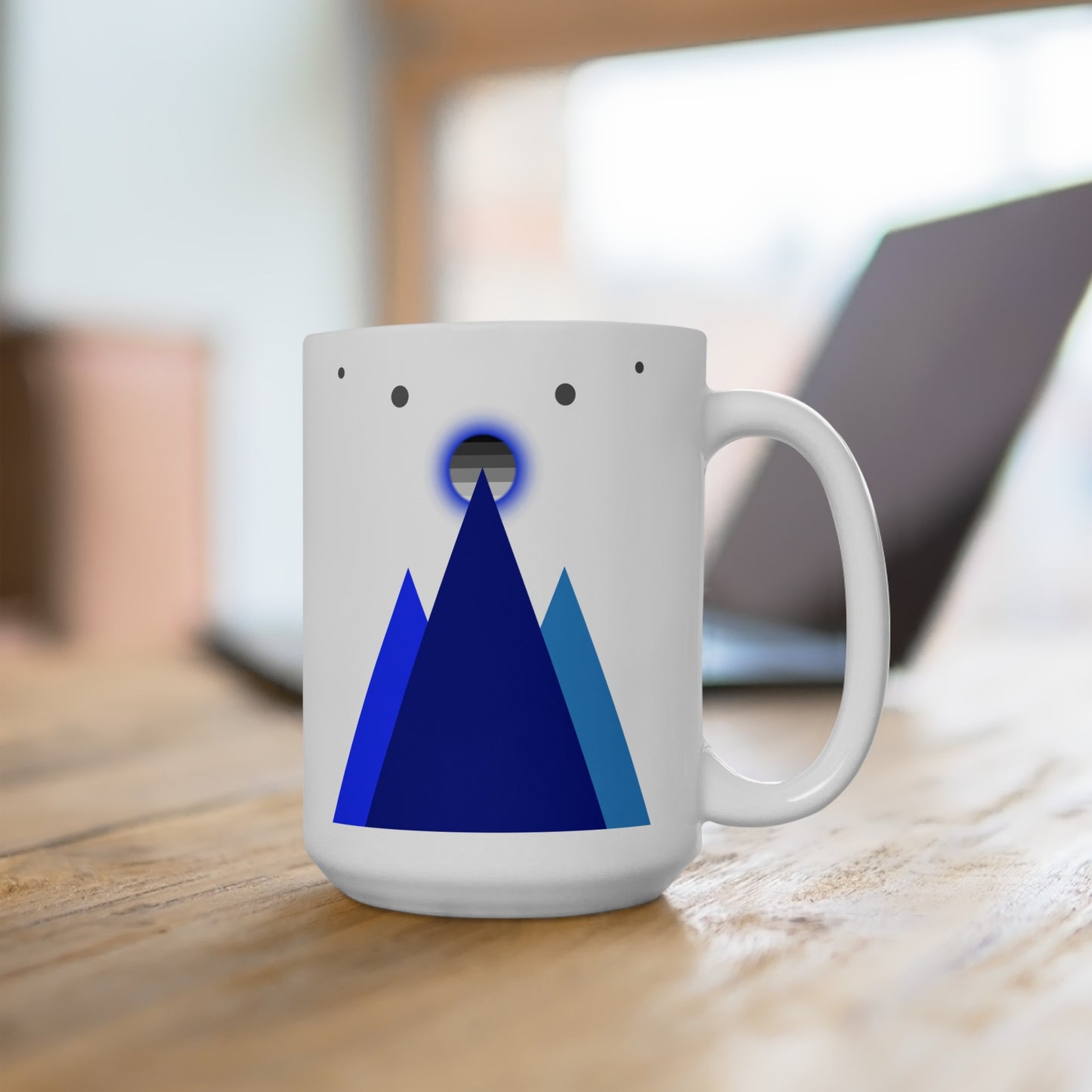 "mountains of the moon" mug (in purples and blues)